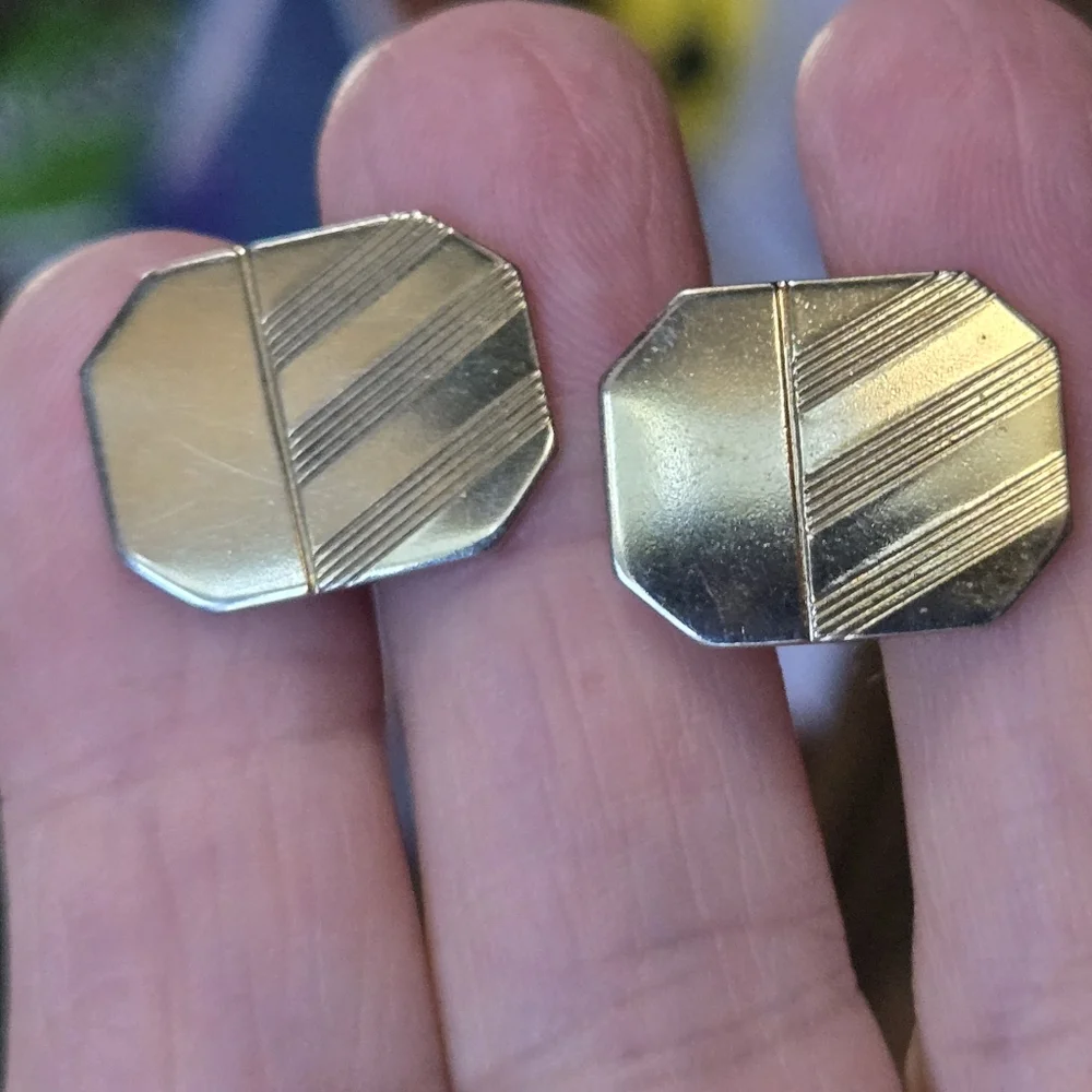 Provenance gold layered vintage cuff links in LIKE NEW Collectible pat2974381 - Picture 4 of 8